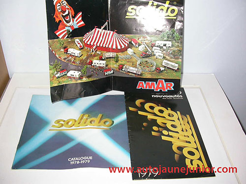 Solido Lot de 3 catalogues : 1978/1979 et 1979 et cirque AMAR