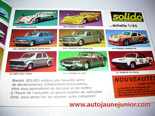Solido Lot de 2 catalogues : 1976 et 1978/1979