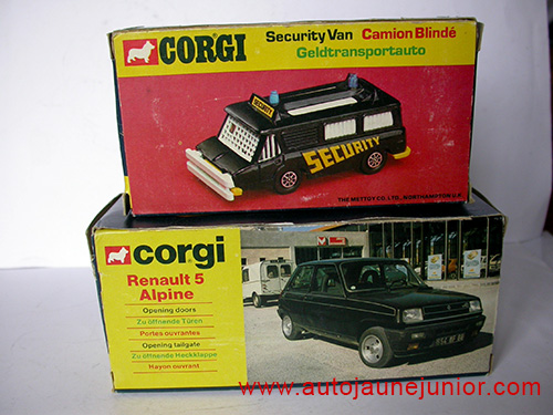 Corgi Toys Renault 5 alpine / Camion blindé